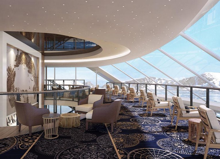 Explorers' Lounge on Viking Polaris