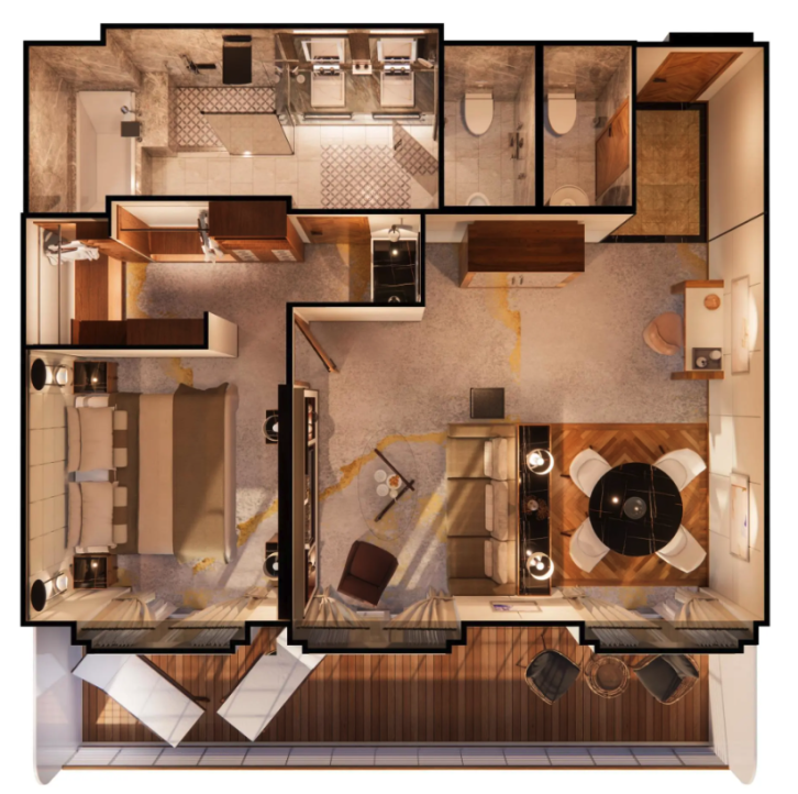 Junior Crystal Penthouse Suite floor Plan