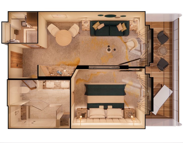 Sapphire Veranda Suite floor Plan