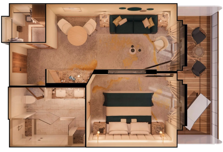 Sapphire Veranda Suite floor Plan
