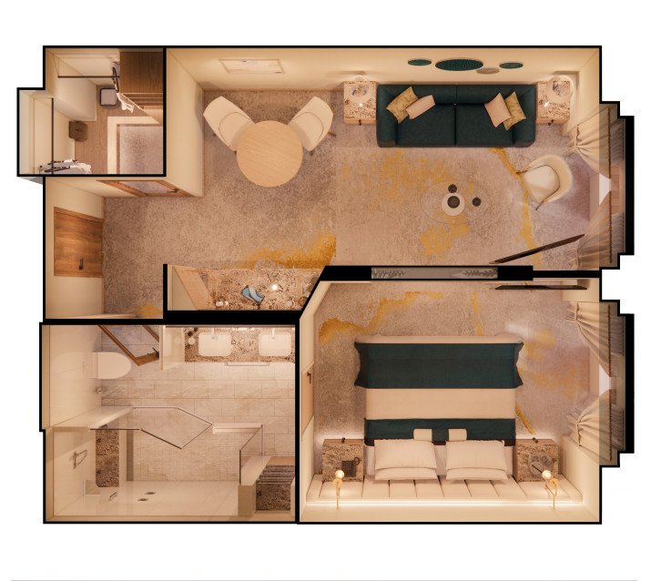 Sapphire Ocean View Suite floor Plan