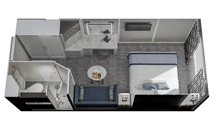 Deluxe Ocean View Stateroom floor Plan