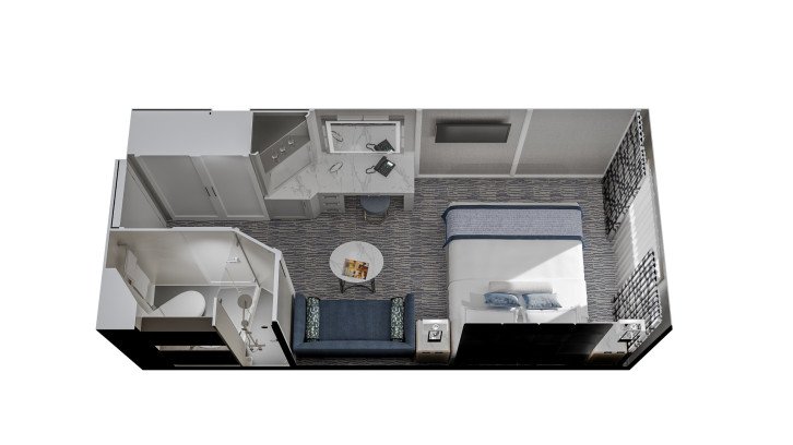 Deluxe Ocean View Stateroom floor Plan