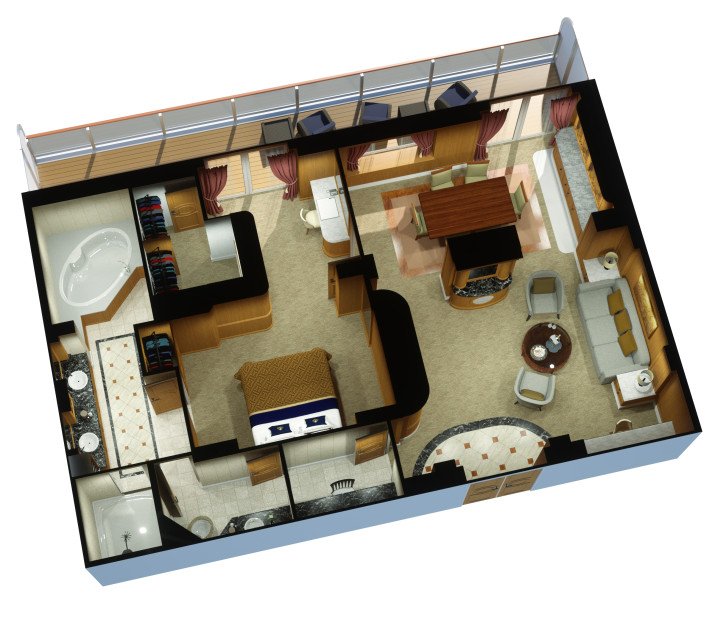 Queens Grill Master Suite floor Plan