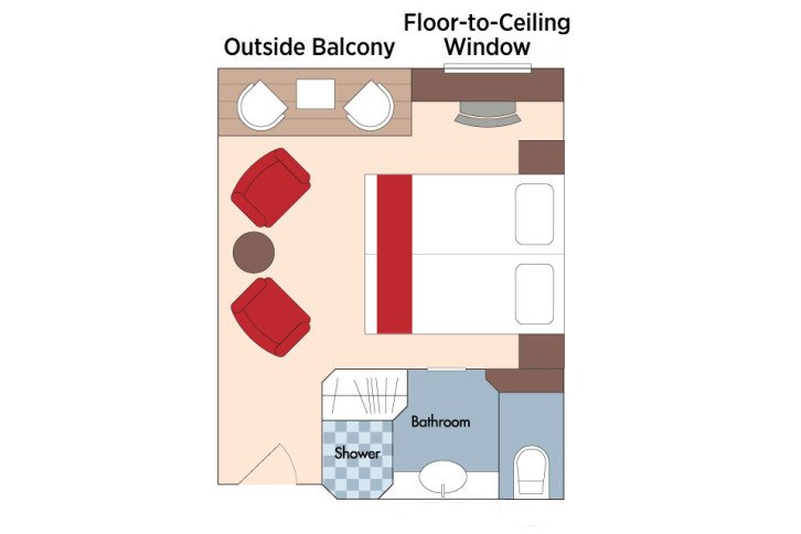 Cat A Staterooms floor Plan
