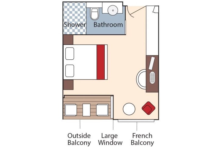 Category BB Stateroom floor Plan