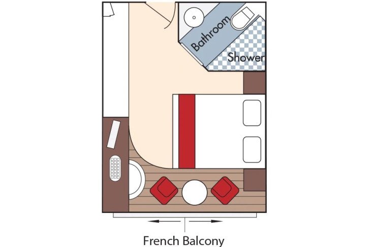 Category C Stateroom floor Plan