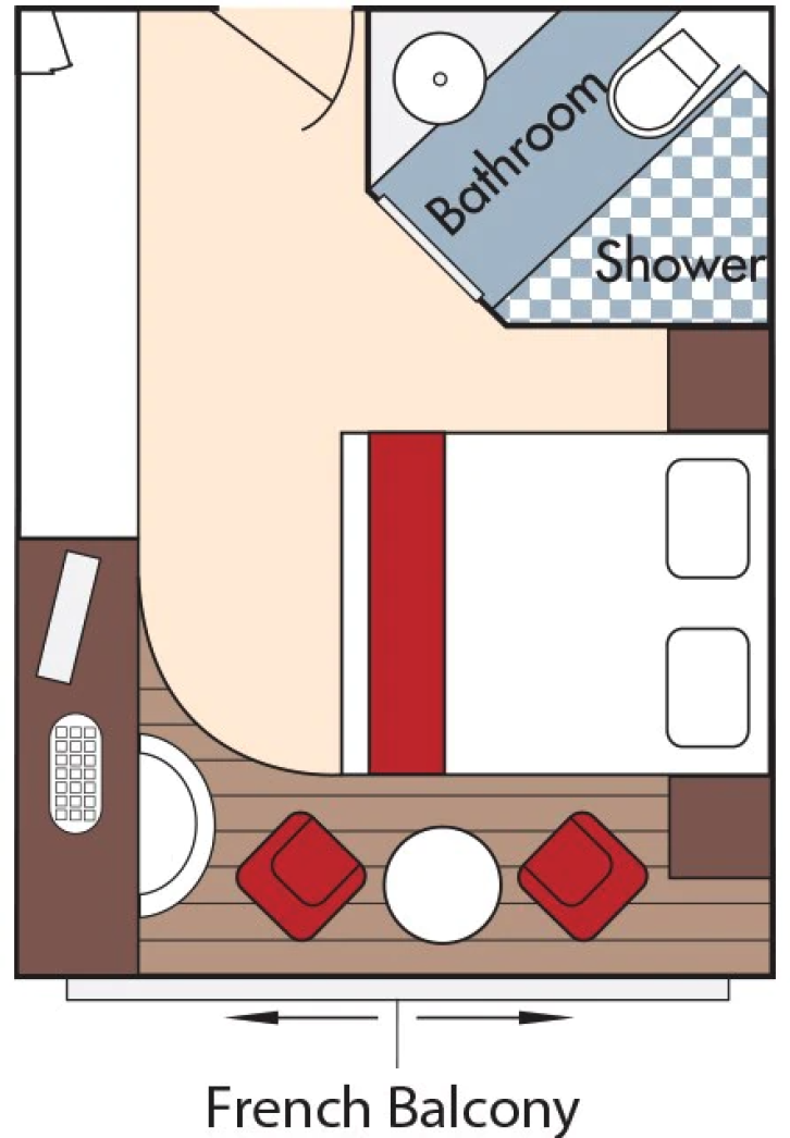 Category B Staterooms floor Plan