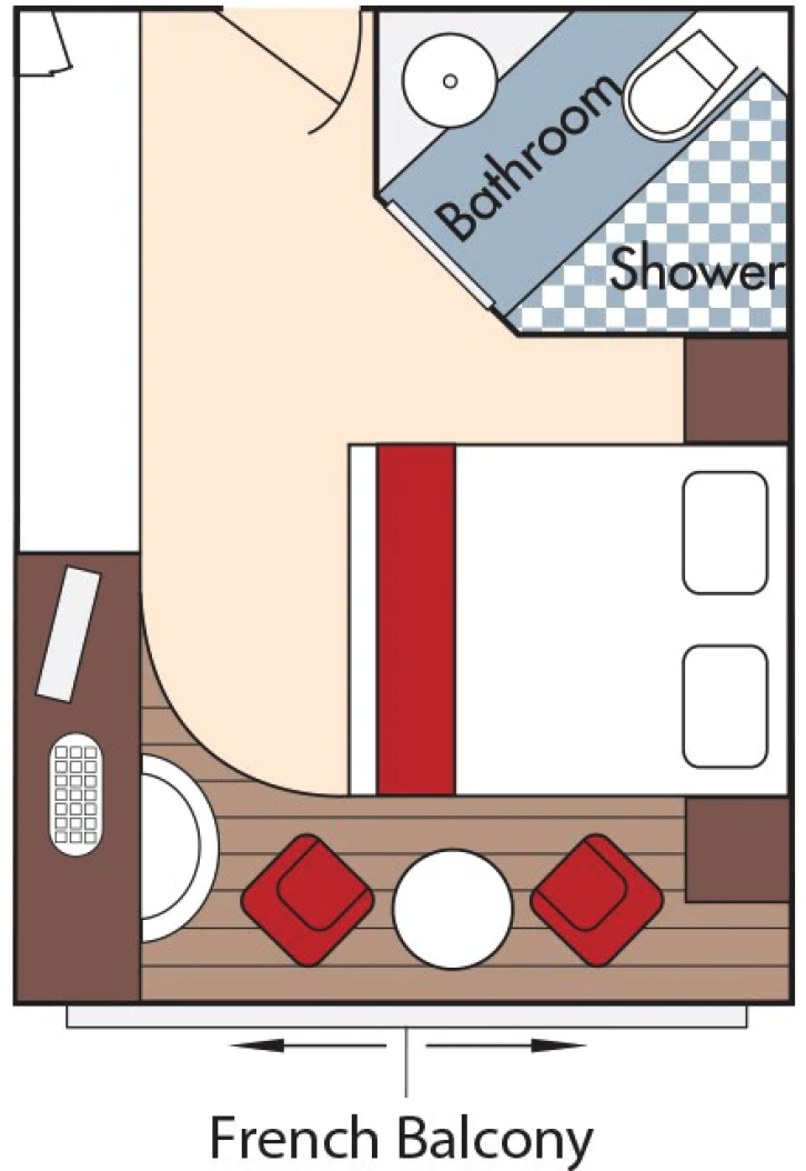 Category C Stateroom floor Plan
