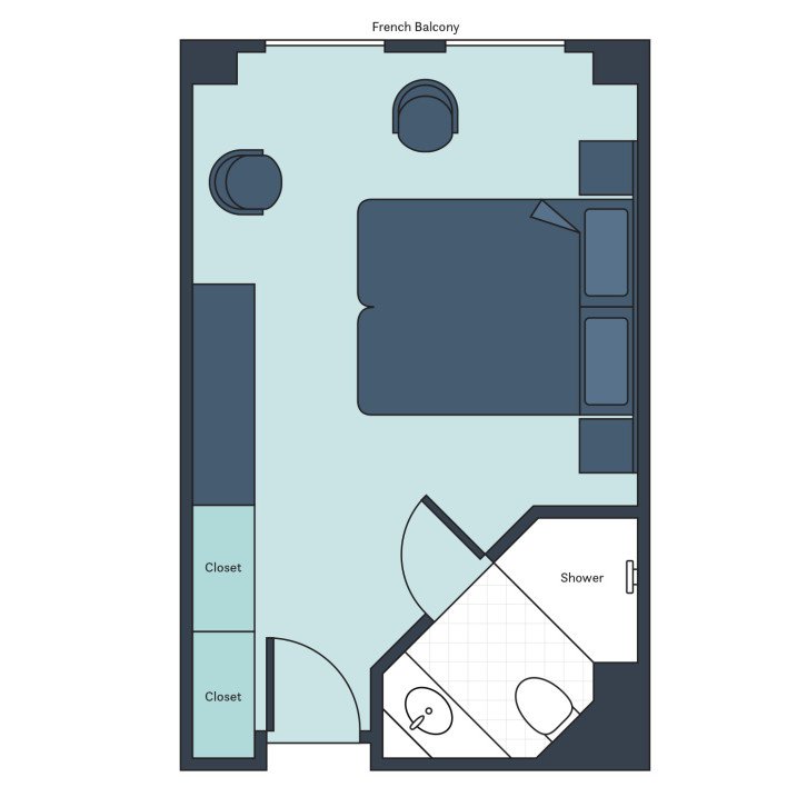 French Balcony  floor plan on River Queen