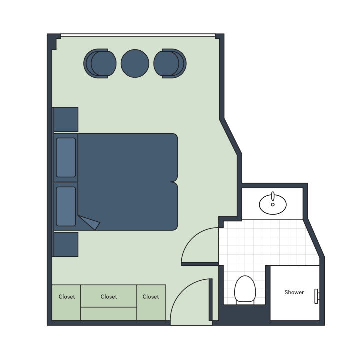French Balcony  floor Plan