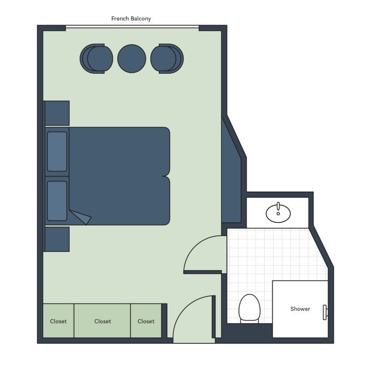 French Balcony floor Plan