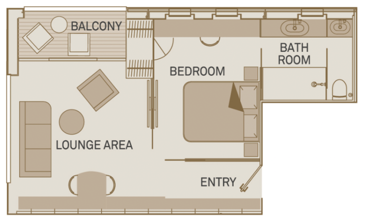 Royal One Bedroom Suite floor Plan
