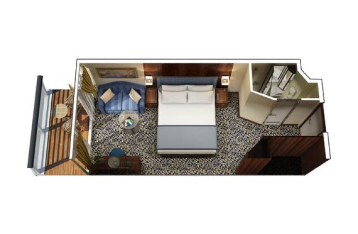 Concierge Level Veranda Stateroom floor Plan
