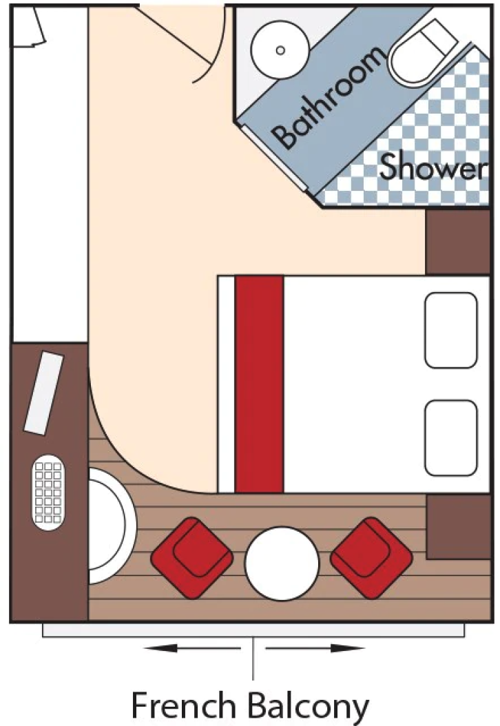 Category C Stateroom floor Plan