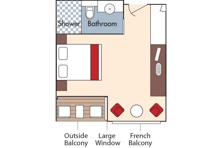 Category AA Staterooms floor Plan