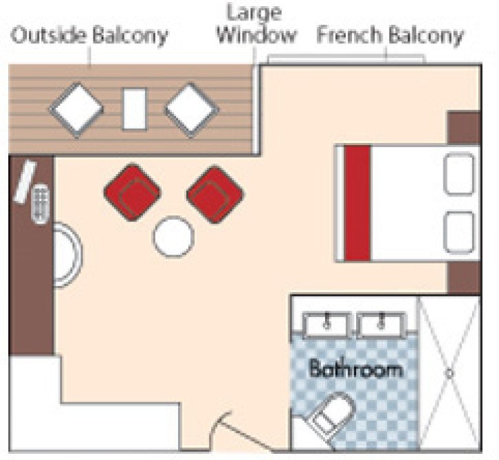 AA+ Stateroom floor Plan