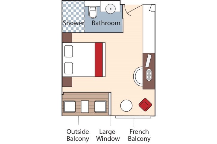 Category BA Stateroom floor Plan