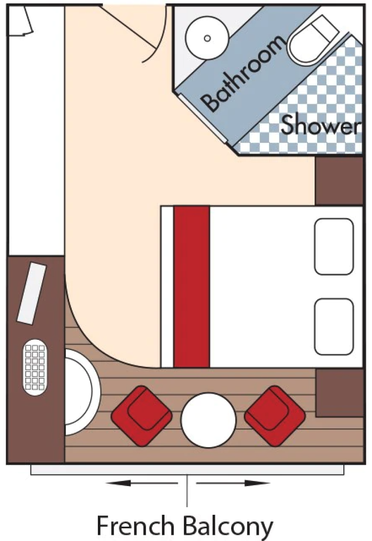 Category C Stateroom floor Plan