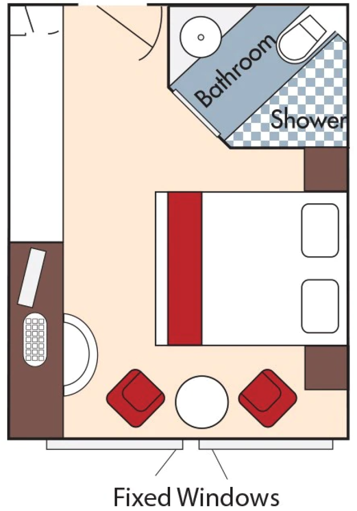 Category D Staterooms floor Plan