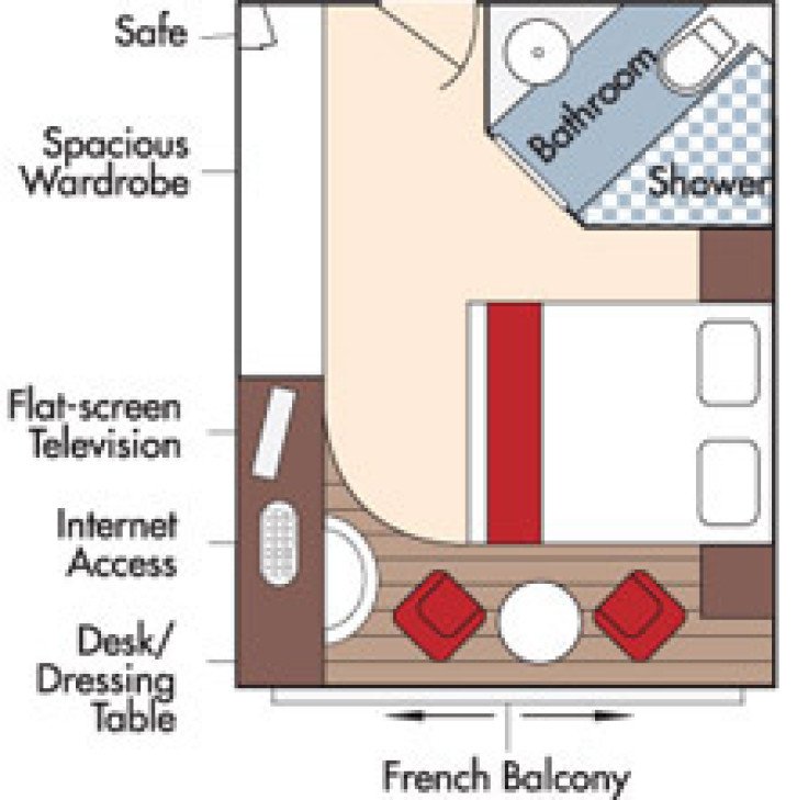 Category C Stateroom floor Plan