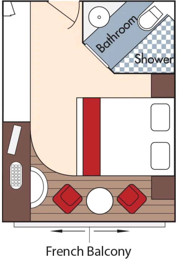 Category C Stateroom floor Plan