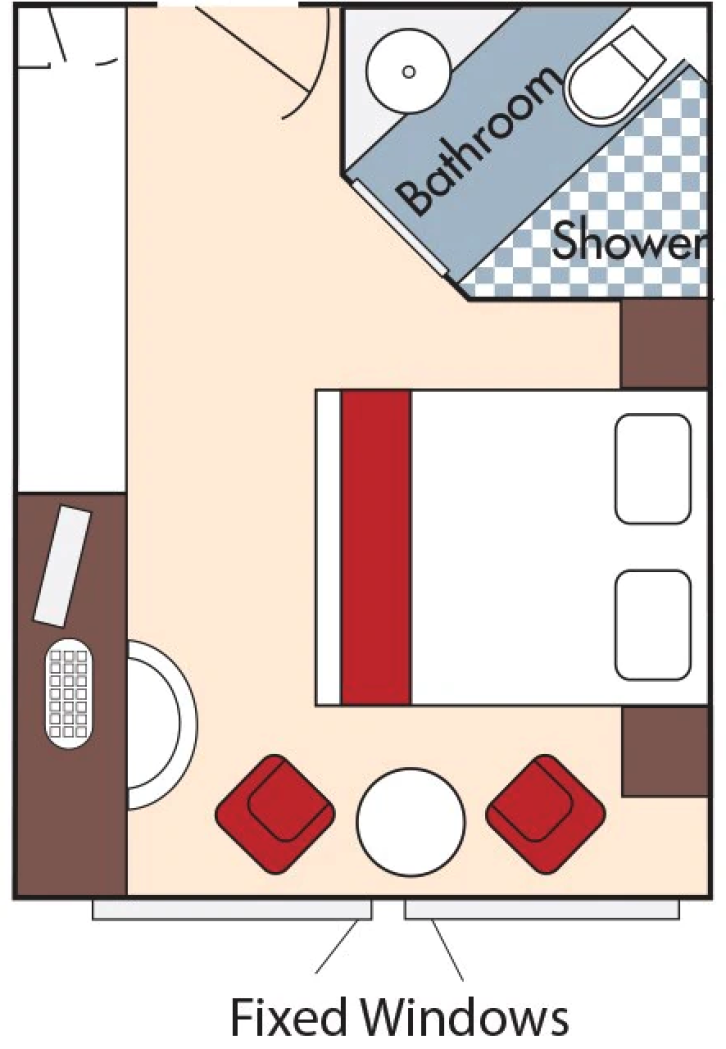 Category D Stateroom floor Plan