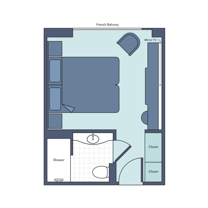 Deluxe French Balcony floor Plan