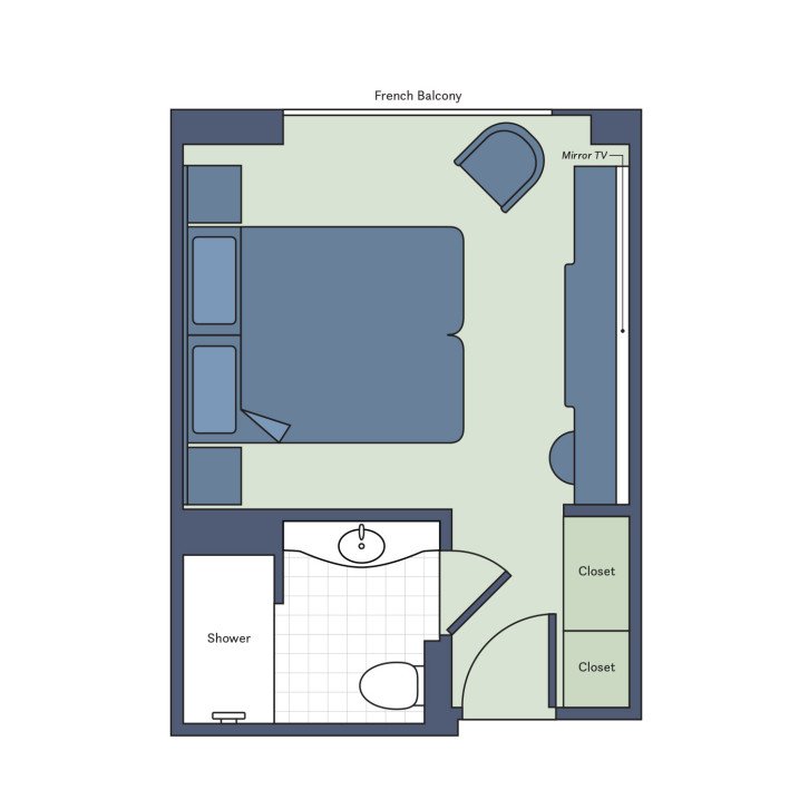 French Balcony floor Plan