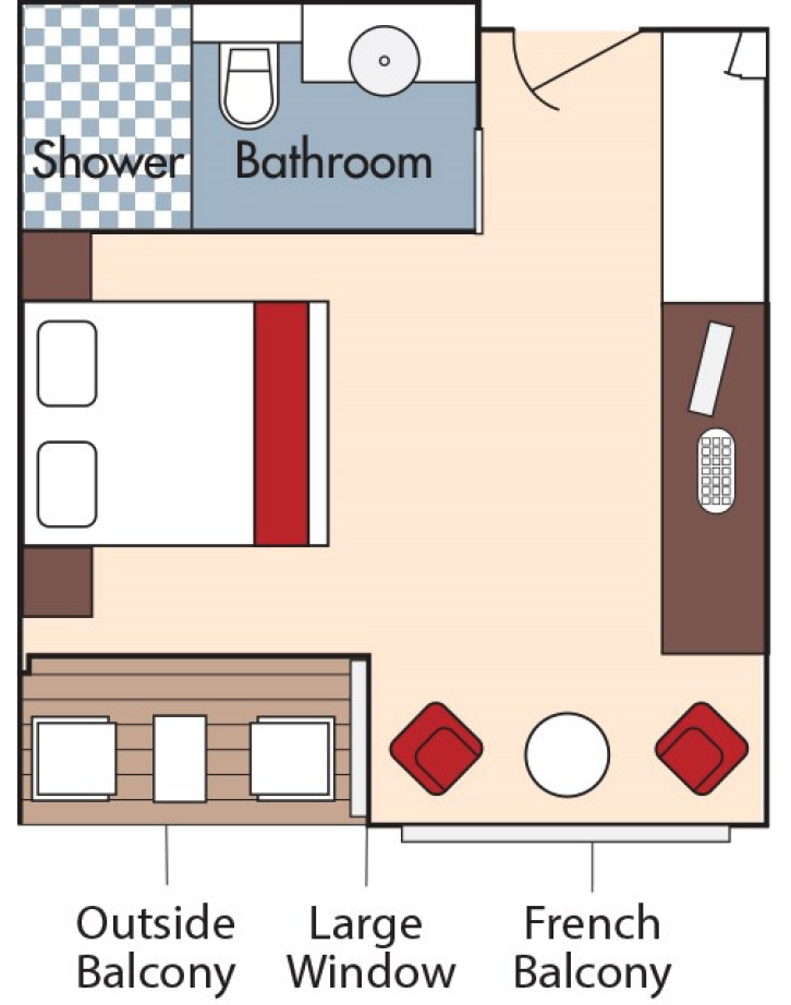 Category AB Stateroom floor Plan