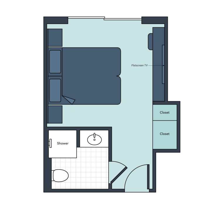 French Balcony Stateroom floor Plan
