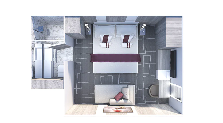Inside Stateroom floor Plan