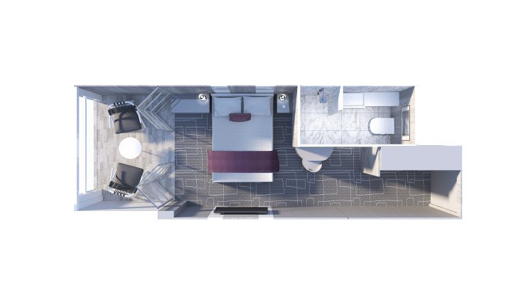 AquaClass® Stateroom floor Plan