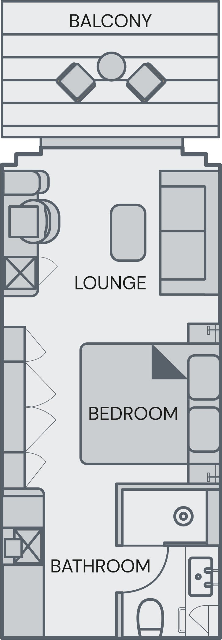 Balcony floor plan on SH Diana