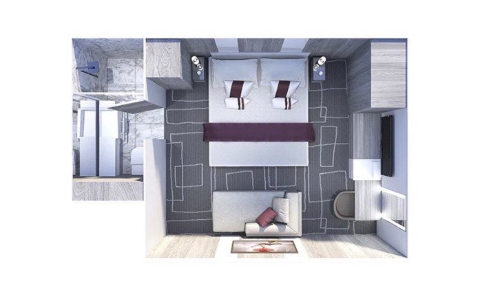 Deluxe Inside Stateroom floor Plan