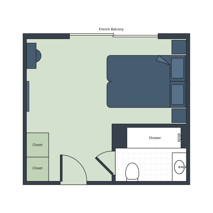 French Balcony floor Plan