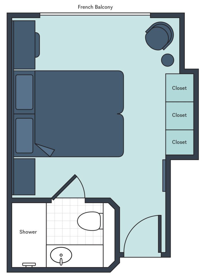 French Balcony floor Plan