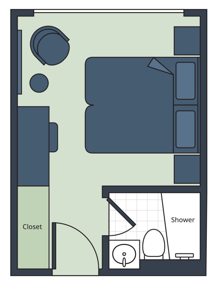French Balcony floor Plan
