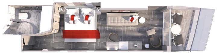 Sunset Veranda Stateroom floor Plan