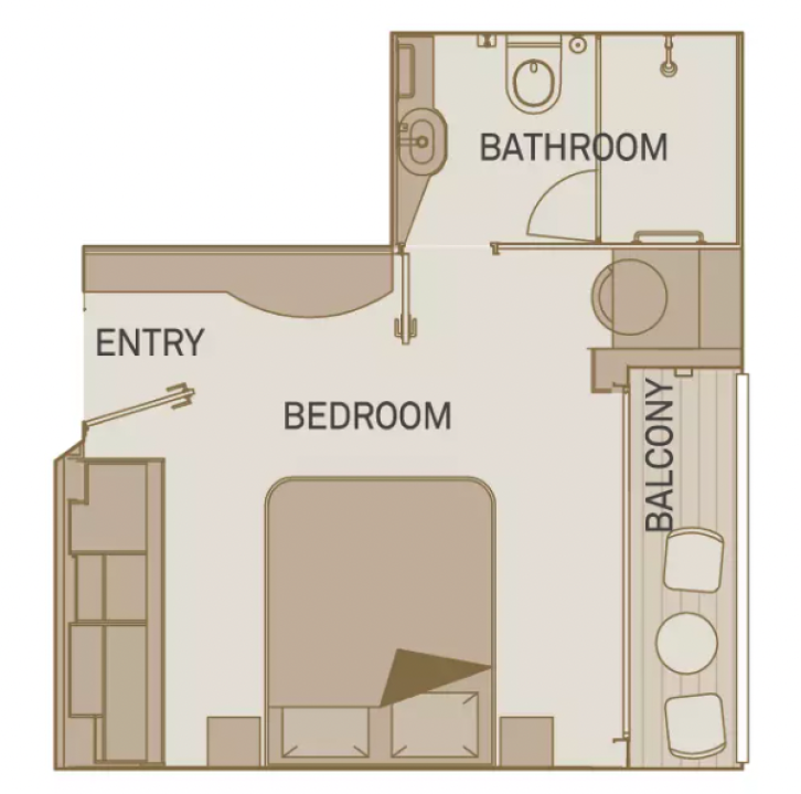 Deluxe Balcony Suite floor Plan