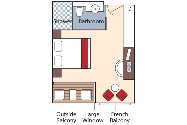 Category BB Stateroom floor Plan