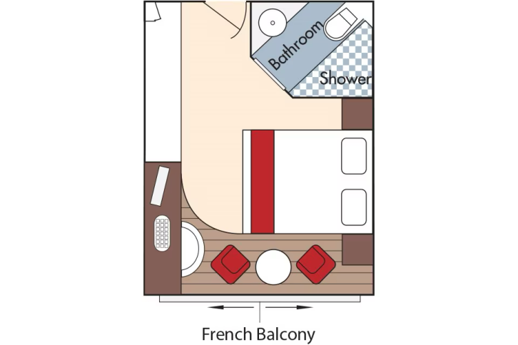 Category CA Stateroom floor Plan