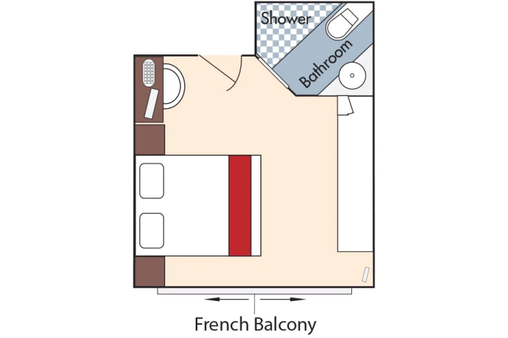 Category CB Stateroom floor Plan