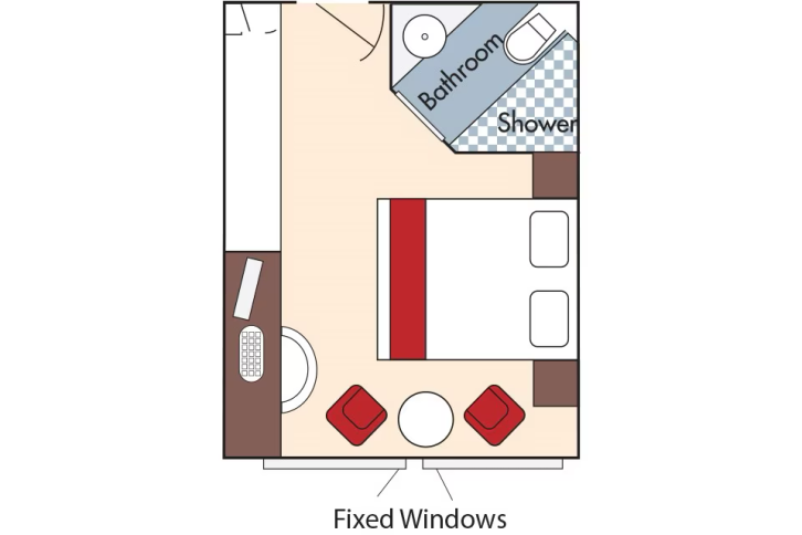 Category D Stateroom floor Plan