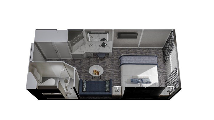 Deluxe Ocean View Stateroom floor Plan