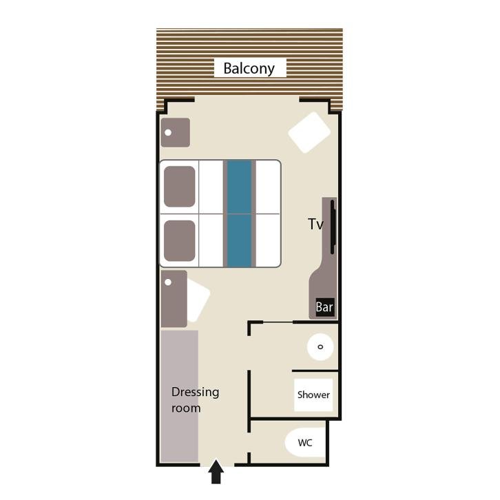 Upper Decks Balcony Stateroom floor Plan