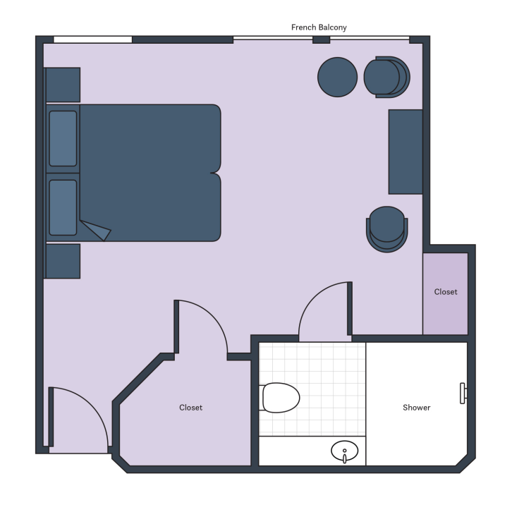 Suite floor plan on River Princess