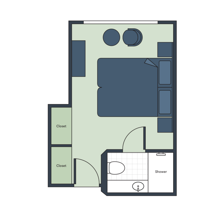 Deluxe Stateroom floor plan on River Princess