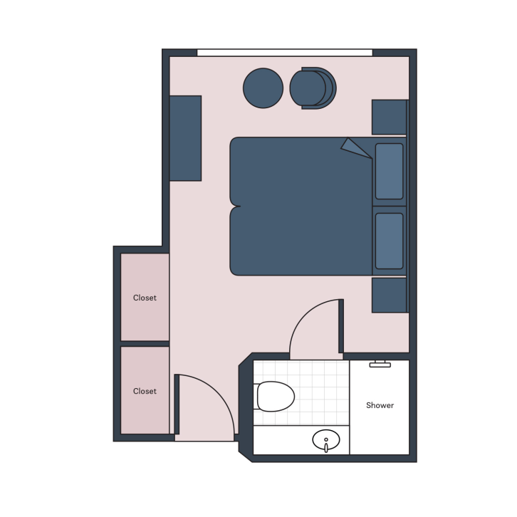 Classic Stateroom floor plan on River Princess