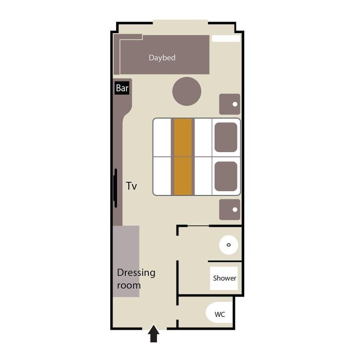 Window or Porthole Stateroom  floor Plan
